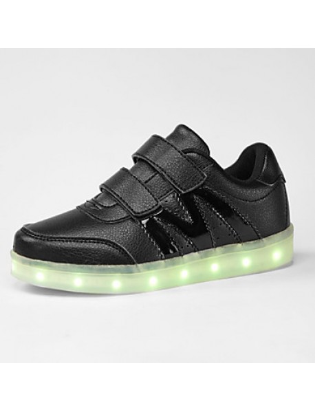Boys' Shoes Outdoor light 11 color sport USB verlco  Casual  Fashion Sneakers Black / White / Silver  