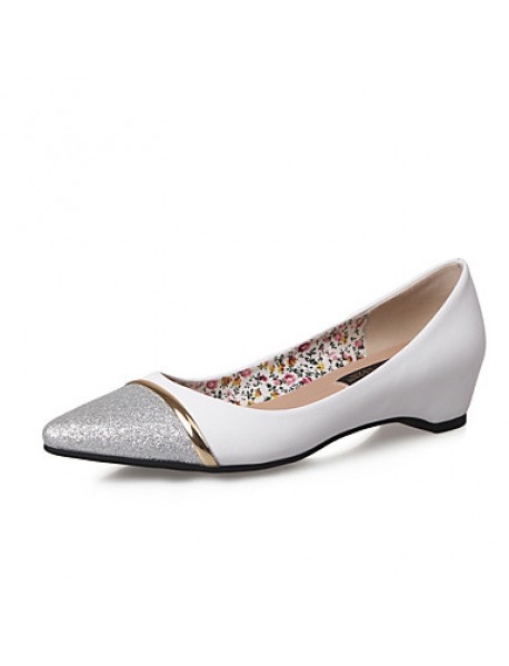 Women's Shoes GlitterLeatherette Flat Heel WedgesPointed Toe Flats Wedding Dress More Colors Available