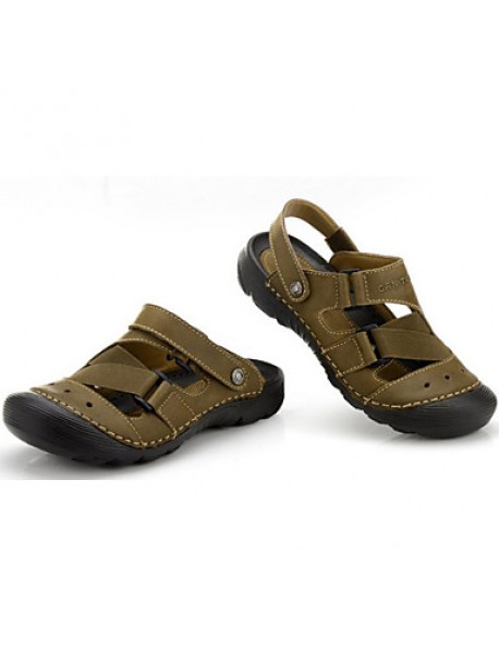Men's Shoes Outdoor / Office & Career / Athletic / Dress / Casual Nappa Leather Sandals Khaki  
